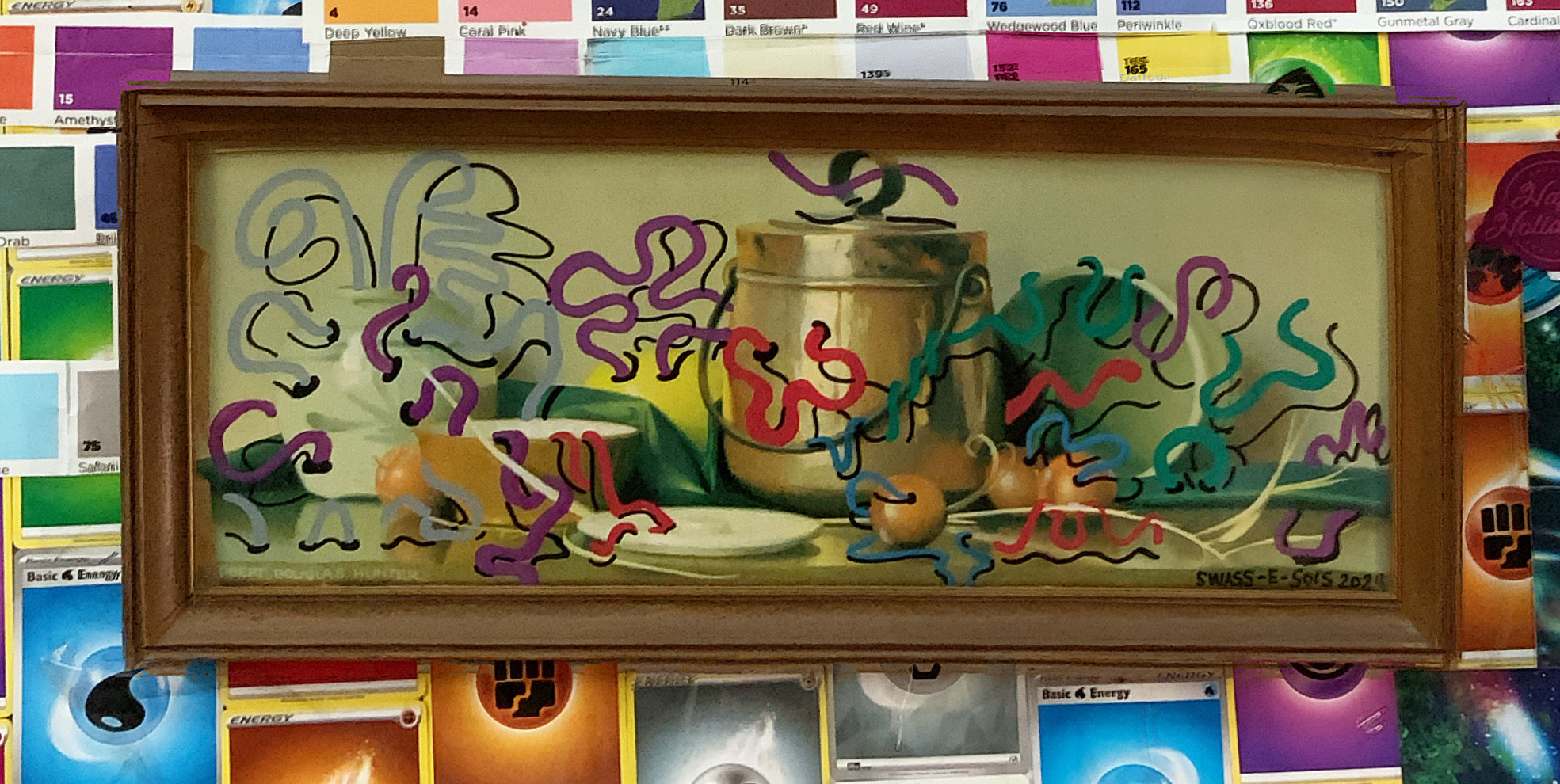 Infinity Worms - 18”x6” Re-worked Print - 2024
